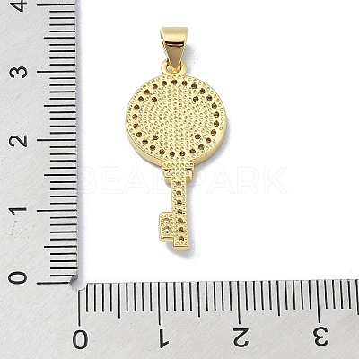 Brass Micro Pave Clear Cubic Zirconia Pendants KK-A221-03C-G-1