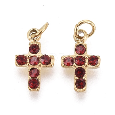 316 Surgical Stainless Steel Tiny Cross Charms STAS-F256-023C-G-1