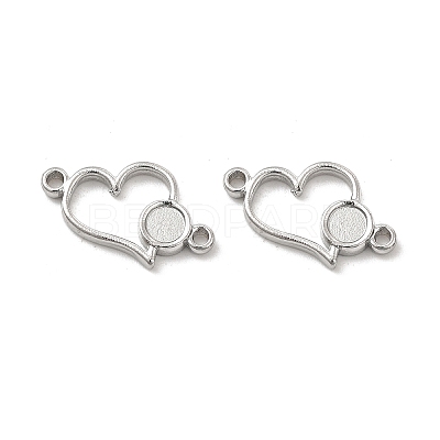 Non-Tarnish 304 Stainless Steel Cabochon Connector Settings LS-STAS-B032-11P-1