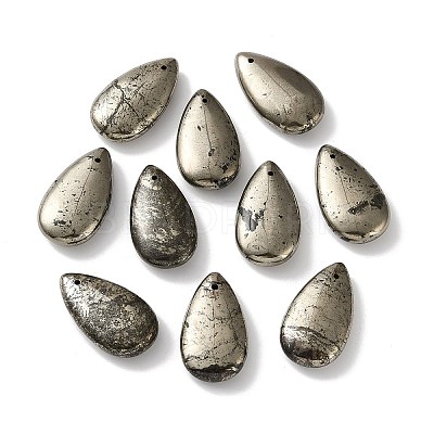 Natural Pyrite Pendants G-Z122-03-1