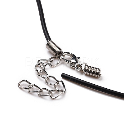 Black Rubber Necklace Cord Making RCOR-D002-C-1