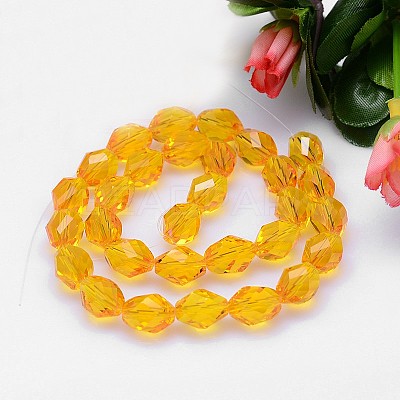Faceted Polyhedron K9 Glass G-M190-13x10mm-08A-1
