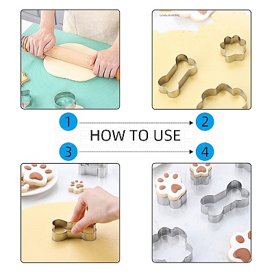 Tarnish Resistant 304 Stainless Steel Cookie Cutters LS-DIY-E012-55-1