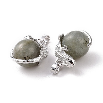Natural Labradorite Pendants G-G884-D23-FF-1