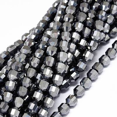 Natural Terahertz Stone Beads Strands G-O201C-03-1