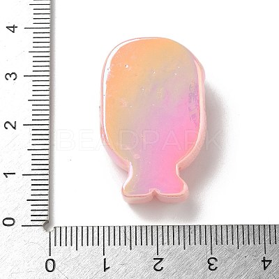 Electroplate Number Theme Resin Beads RESI-Q015-01A-1