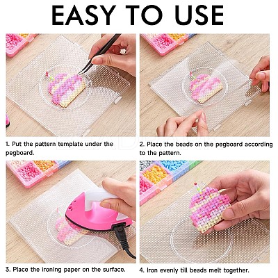 12Pcs 12 Styles Plastic Pegboards for Mini Fuse Beads DIY-YW0017-55-1