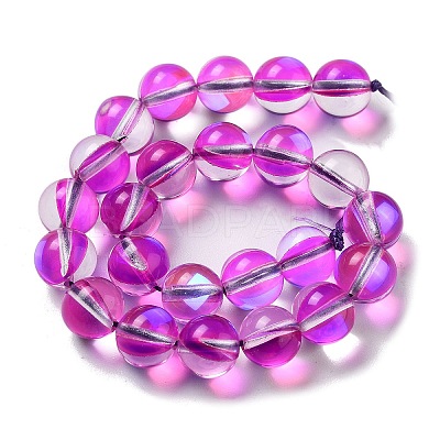 Synthetic Moonstone Beads Strands G-P528-J02-06-1