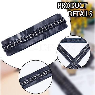 2 Yards Flat PU Imitation Leather Cords OCOR-CL0001-08B-1