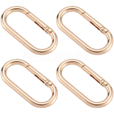 6Pcs Alloy Spring Gate Rings FIND-SP0001-24KCG-1
