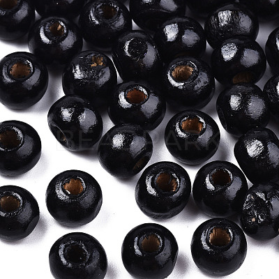 Dyed Natural Wood Beads WOOD-Q006-8mm-17-LF-1