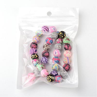 12mm Mixed Handmade Polymer Clay Round/Ball Beads X-FIMO-12D-1