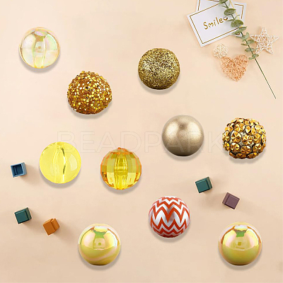 20Pcs 10 Styles Acrylic & Resin Beads Sets DIY-PA0001-02D-1