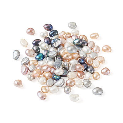 100Pcs 4 Styles Natural Cultured Freshwater Pearl Beads PEAR-BT0001-02-1