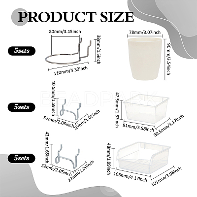 15 Sets 3 Styles 201 Stainless Steel & Iron Hook Hangers AJEW-FG0004-61-1