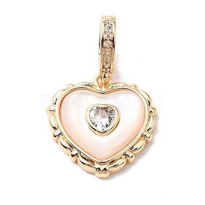 Natural Shell Pendants KK-N290-05G-1