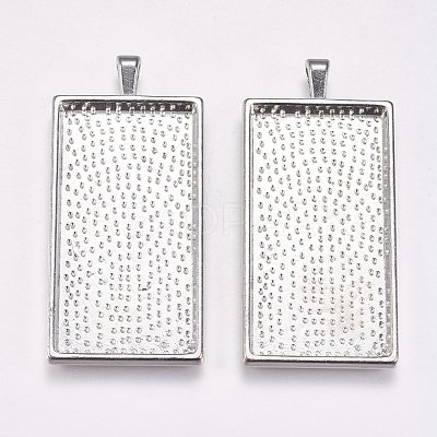 Alloy Pendant Cabochon Settings PALLOY-2418-P-LF-1