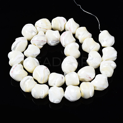 Natural Trochid Shell/Trochus Shell Beads Strands SSHEL-S266-003-1