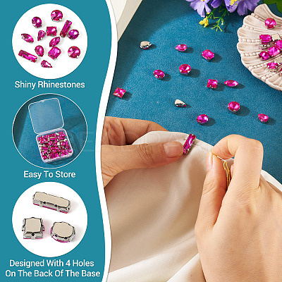 80Pcs 8 Styles Sew on Rhinestone RGLA-TA0001-11D-1