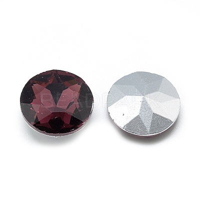 Pointed Back Glass Rhinestone Cabochons RGLA-T029-8mm-18-1