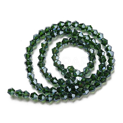 Transparent Electroplate Glass Beads Strands GLAA-F029-3mm-C25-1