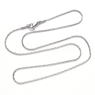 Non-Tarnish 304 Stainless Steel Boston Link Chain Necklace NJEW-S420-005D-P-1