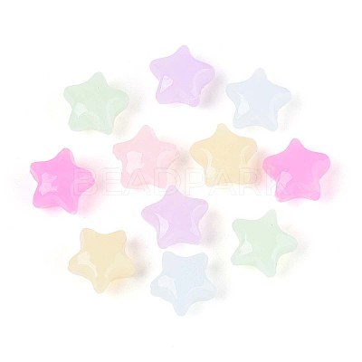 650-700G Colors Acrylic Imitation Jelly Beads OACR-T029-83M-1