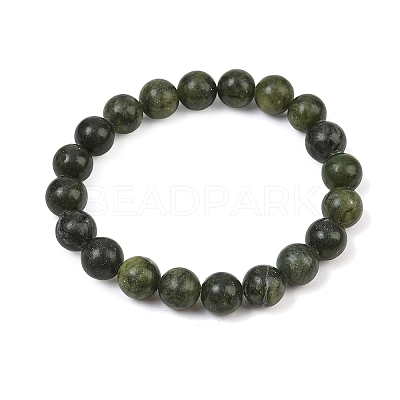 Natural Jade Beaded Stretch Bracelets BJEW-I253-10mm-07-1
