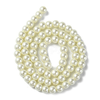 Eco-Friendly Dyed Glass Pearl Round Beads Strands HY-A008-6mm-RB011-1