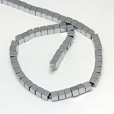Electroplate Non-magnetic Synthetic Hematite Beads Strands G-J170A-2x2mm-M-1