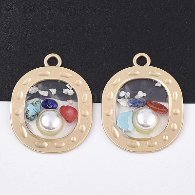 Epoxy Resin Pendants RESI-S365-61-1