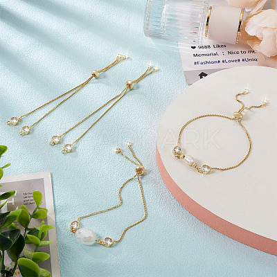 Rack Plating Adjustable Brass Slider Bracelets YS-TAC0001-13G-1