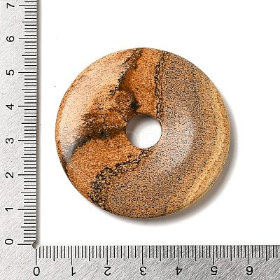 Natural Picture Jasper Pendants G-P532-01A-27-1