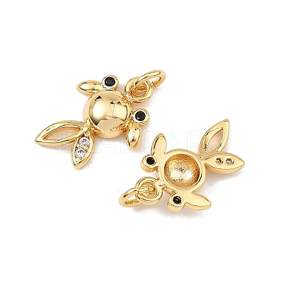 SHEGRACE Brass Cubic Zirconia Charms XGRQ3P512-586G-1