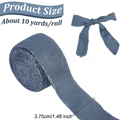 10 Yards Burlap Frayed Ribbon OCOR-WH0093-09A-1