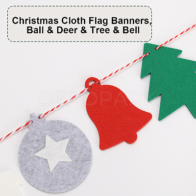 Christmas Cloth Flag Banners DIY-WH0401-91-1