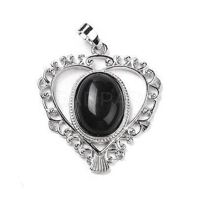 Natural Obsidian Pendants G-I322-04P-02-1