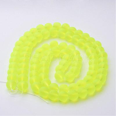 Baking Paint Transparent Glass Bead Strands X-GLAA-S031-10mm-30-1