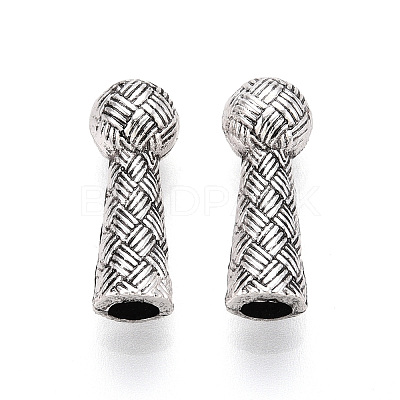 Tibetan Style Alloy End Caps TIBE-T016-05AS-1