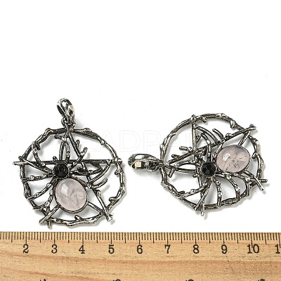Natural Rose Quartz Pendants G-P547-05AS-05-1