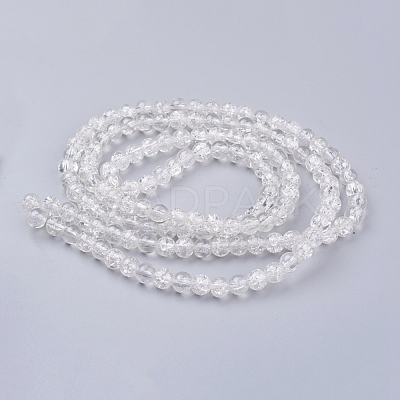 Crackle Glass Beads Strands X-CCG-Q001-6mm-01-1