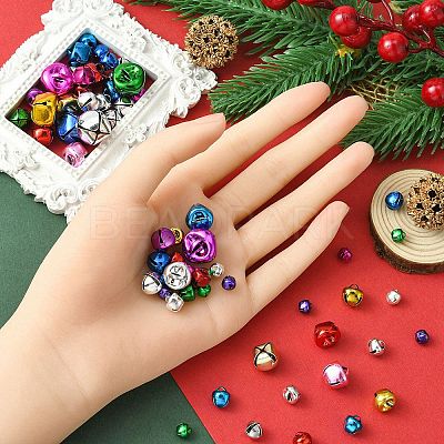 150Pcs 5 Styles Iron Bell Charms IFIN-YW0003-12-1