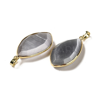 Cat Eye Pendants G-K338-08G-07-1