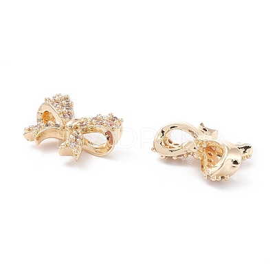 Rack Plating Brass Micro Pave Cubic Zirconia Charms ZIRC-C026-02LG-1