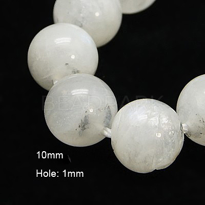 Natural Moonstone Beads Strands G-C068-10mm-1-1