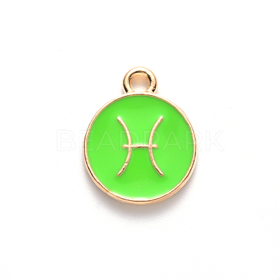 Alloy Enamel Pendants ENAM-S124-01B-06H-1