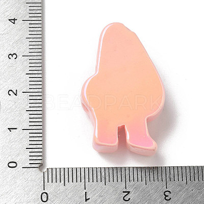 Electroplate Number Theme Resin Beads RESI-Q015-01E-1