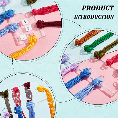 Acrylic Crossstitch/Embroidery Floss Organizer Cards AJEW-WH0368-37-1