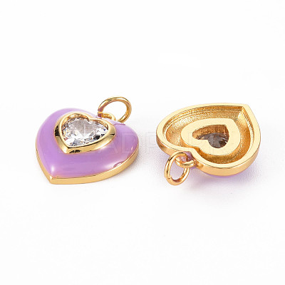 Brass Enamel Pendants KK-T013-15C-NF-1