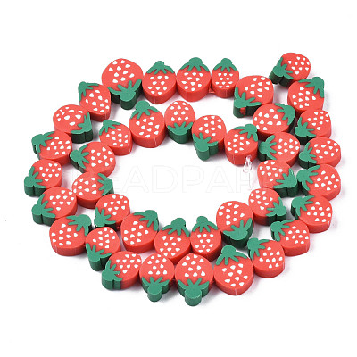Handmade Polymer Clay Bead Strands CLAY-R069-01G-03-1
